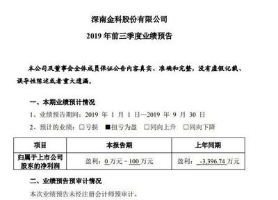 注銷(xiāo)和出售虧損子公司 深南股份前三季度扭虧為盈